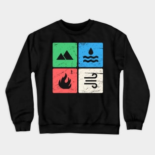 Vintage Four Elements Icons Crewneck Sweatshirt